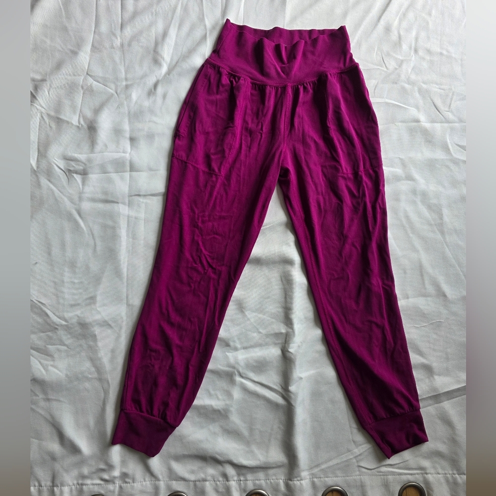 Athleta Magenta Salutation Jogger Pants